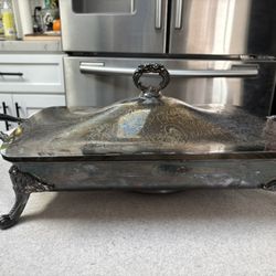 Silver Plated, Electrical Serving Dish