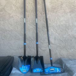 HART 16-Tine Steel Garden Bow Rake, Fiberglass Shaft with