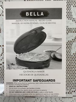 BELLA (13506) 8-inch Quesadilla Maker with Non-Stick Plates, Red