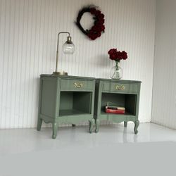 Sage Green Nightstands - Nightstand Set - Side Tables - Dresser Set - Bedroom Set 