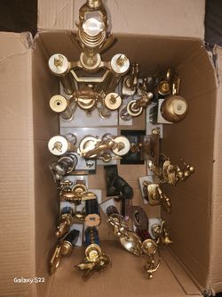 Lot of Vintage & Mixed Sports Trophies (Baseball, Football, Basketball) - Box of Trophies