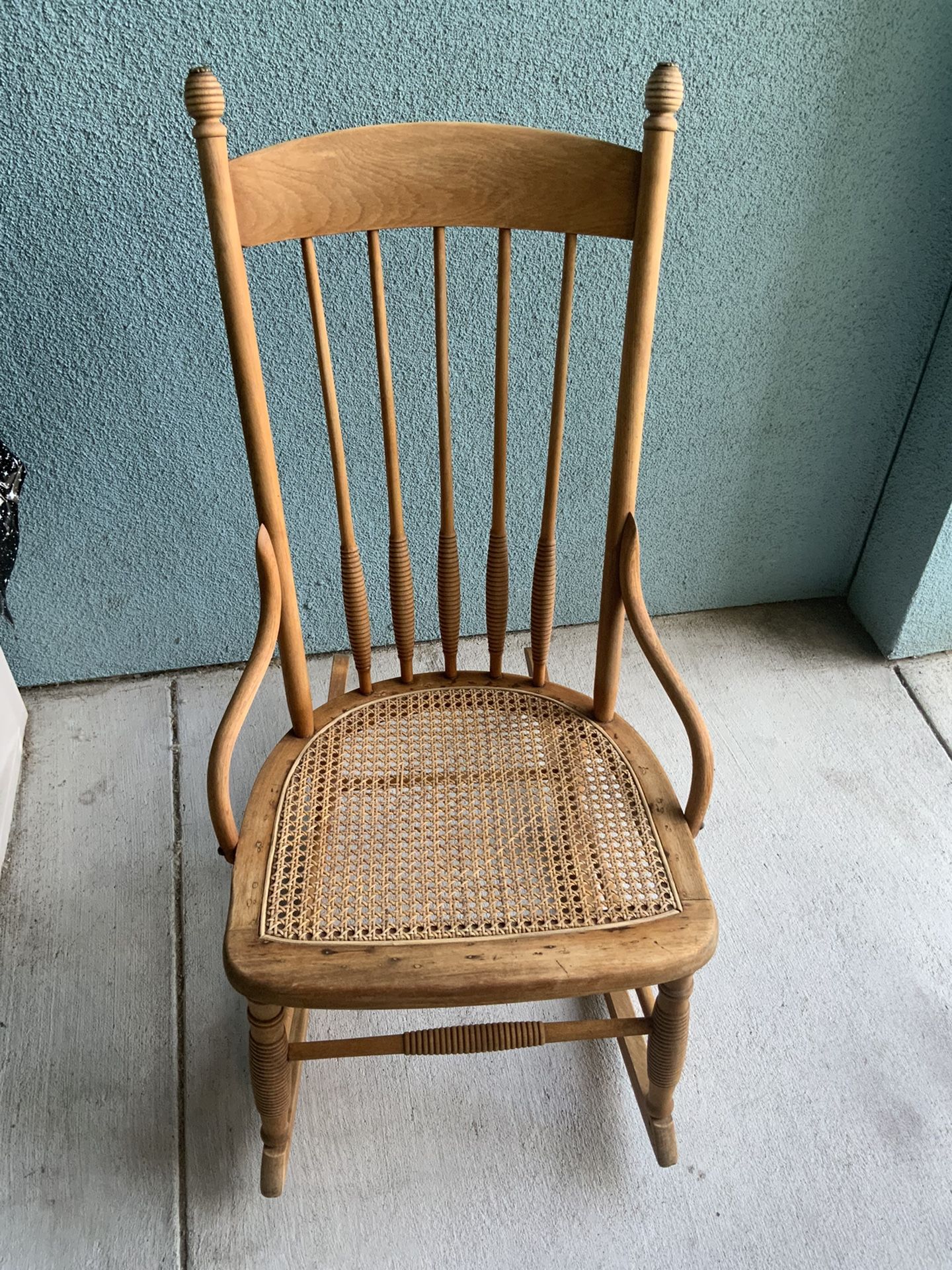 High Back Cane Rocking Chair