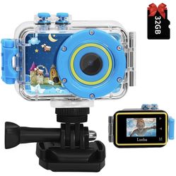 Luoba Kids Camera Waterproof Toddler Toy Camera for Kids 3-8 Year Old Childrens Digital Camera Birthday Gift for Boys and Girls Underwater Sports Reco