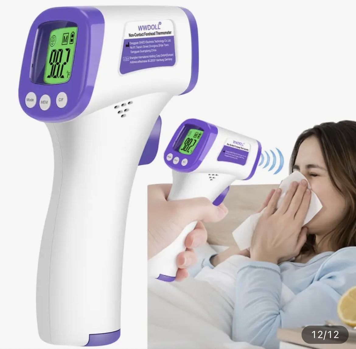 π‘οΈ Infrared Forehead Thermometer β Fast, Accurate & Contact-Free! π€π¨