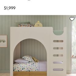 West Elm Kids Bunk Bed with mattresses 
