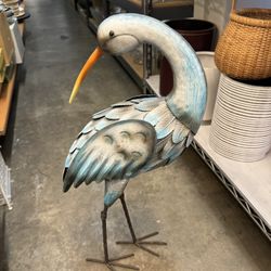 Metal Garden Decor Blue Heron Sculptures & Statues Decor