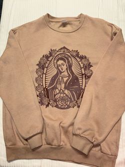 Virgin Mary Graphic Crewneck Sweatshirt