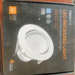 (4) Torchstar 4" Rotatable Downlight 10 W / 3000k