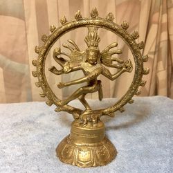 Shiva Nataraja - 5½” tall brass statue / murti