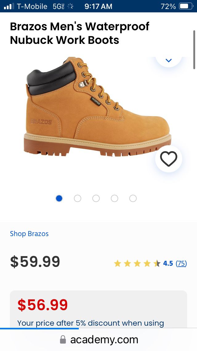 Brazo Steel Toe Work Boots (9.5D)