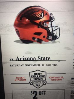 Two tickets for OSU be ASU $100