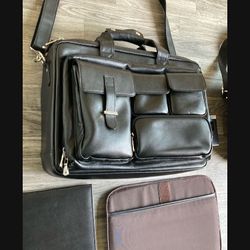 Mens Full Grain Leather Breifcase, New Dior Homme Cologne, Real Black Leather Calvin Klein Overnight Duffle Bag, Northface Bag, GoPro Ek 4k, Weights, 