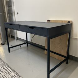 Desk With Drawers - Dark Blue, IKEA