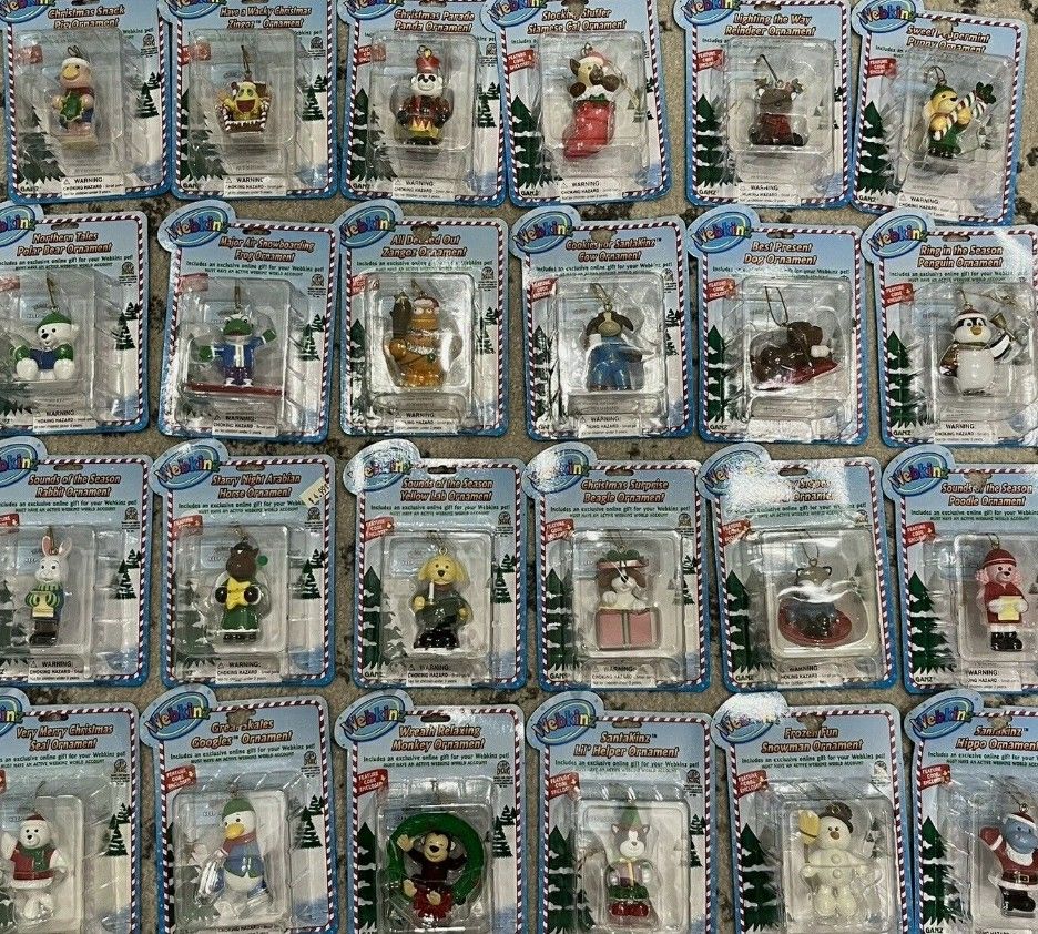 Christmas Webkinz Full Set Sealed Ornaments