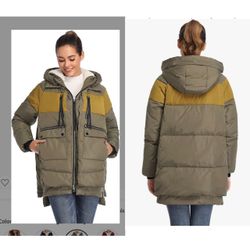 FADSHOW Women's Winter Thickened Down Jackets Long Down Coats Warm Parka with Ho