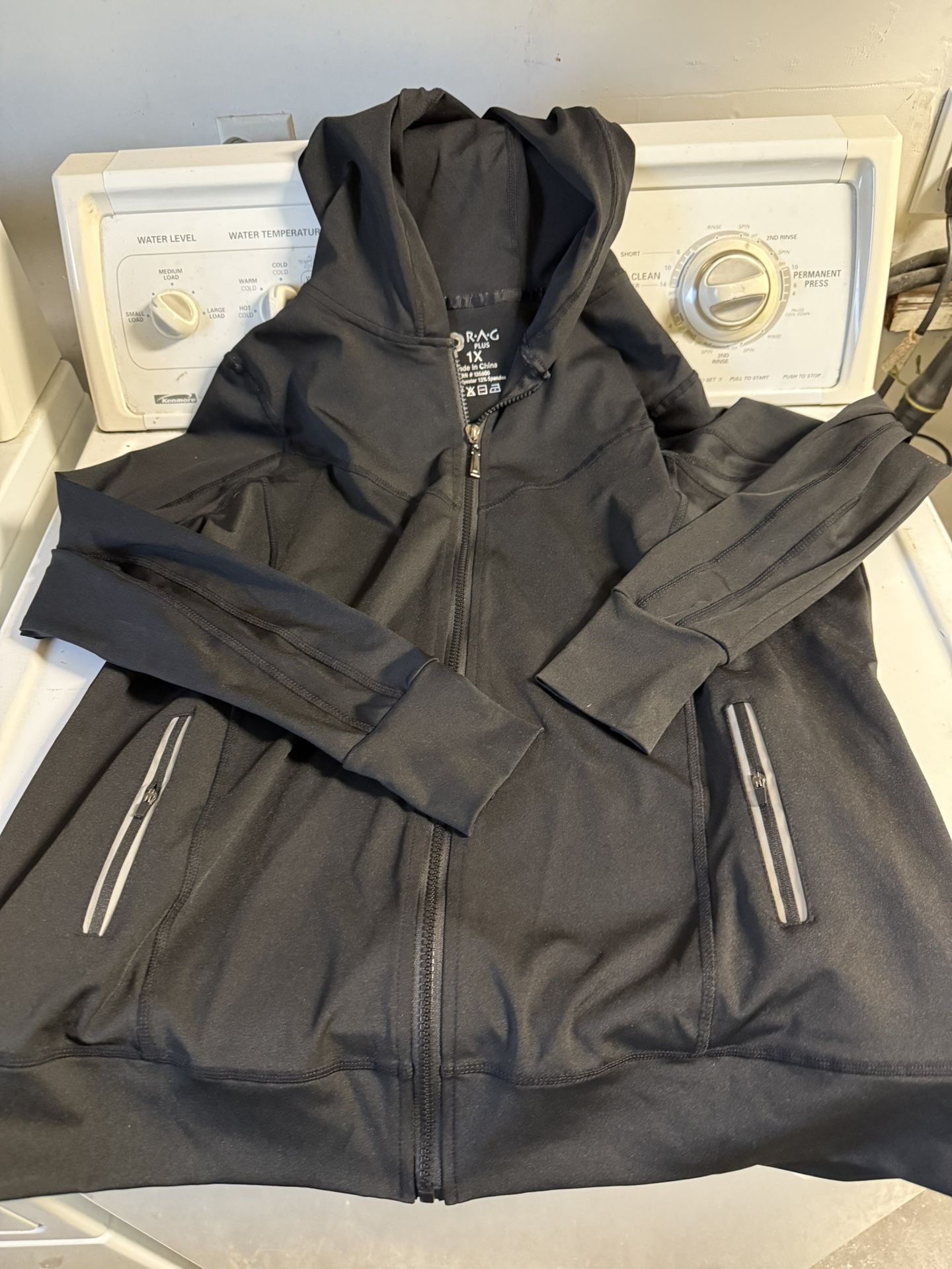 Black Exercise Jacket Hoodie