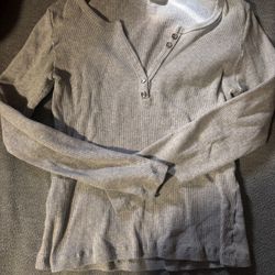 Grey Long-Sleeved Shirt