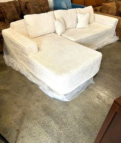 Corduroy L-Shaped Modular Cloud Sofa