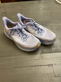Hoka Running Sneakers Lavender and Yellow