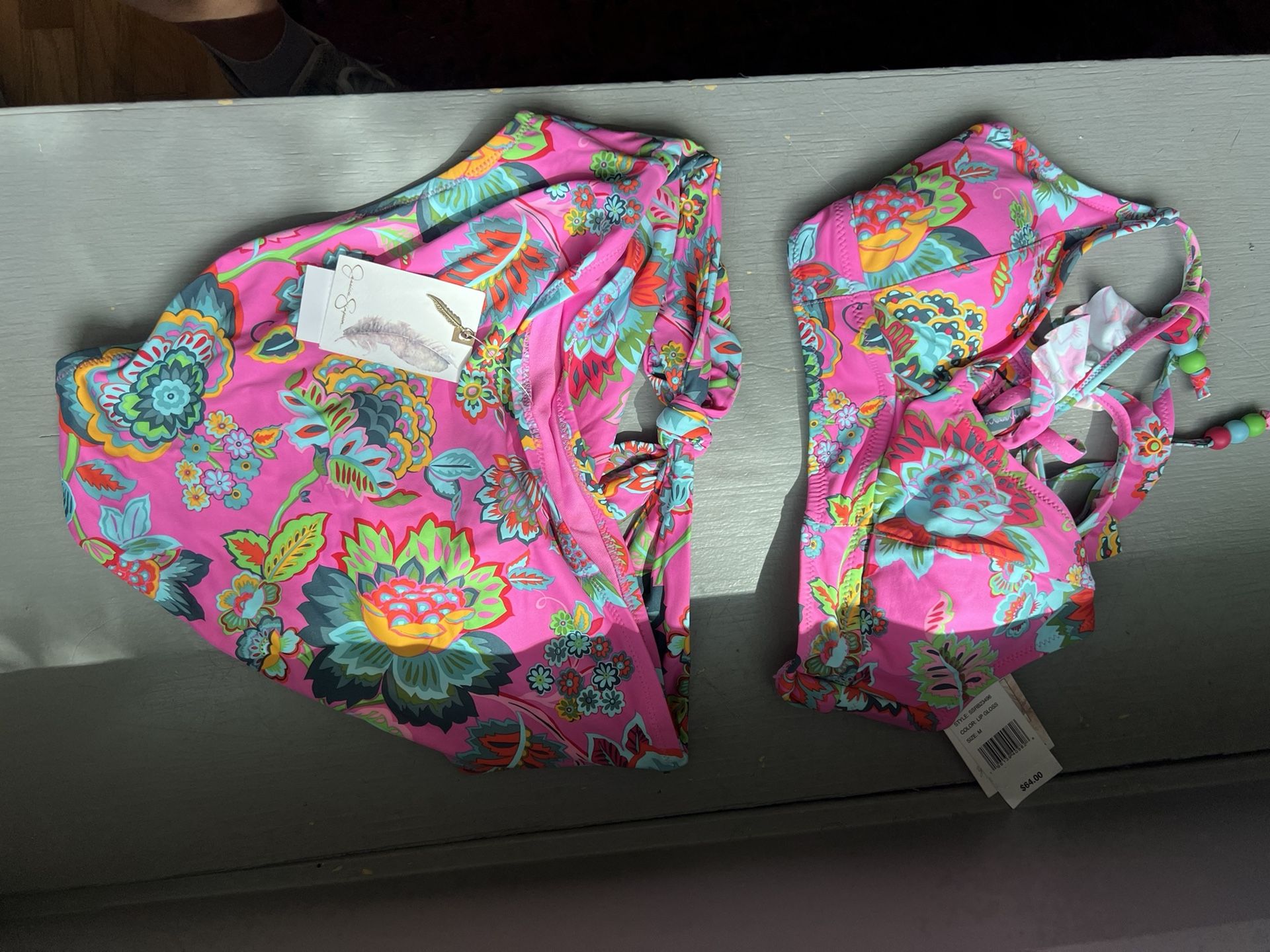 New Jessica Simpson Bikini Top Medium Bottom Large