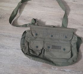 Vintage fly fishing canvas bag