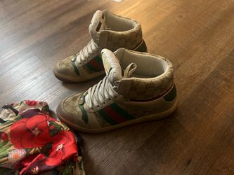gucci screener gg high top sneaker size 7.5-8