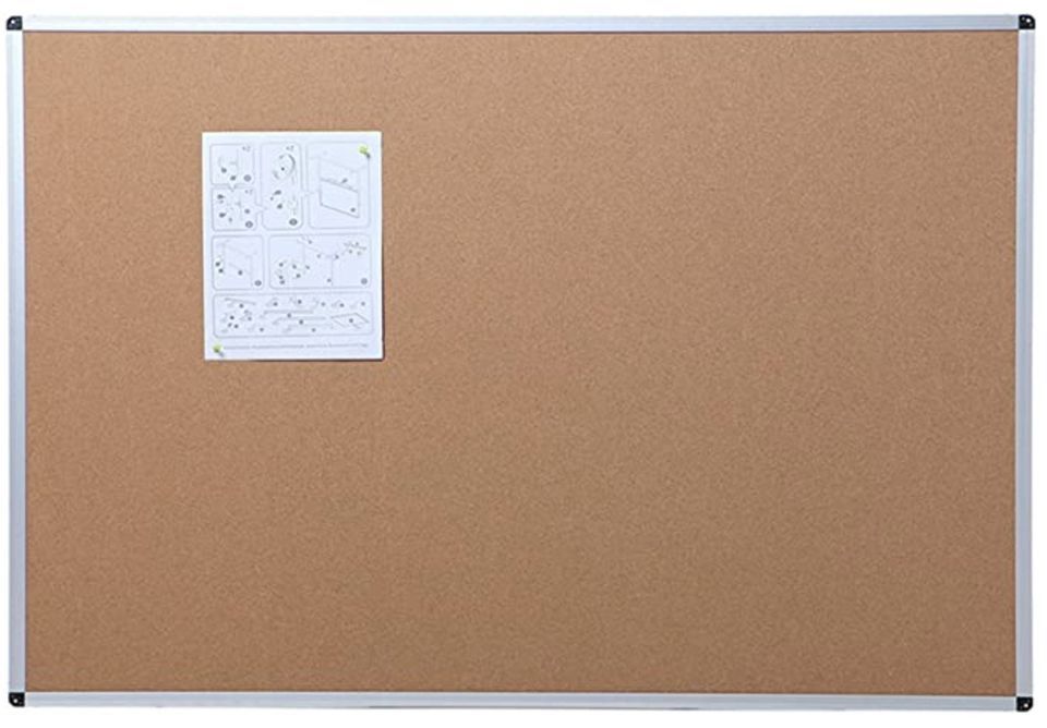 VIZ-PRO Cork Notice Board, 72 X 40 Inches, Silver Aluminium Frame