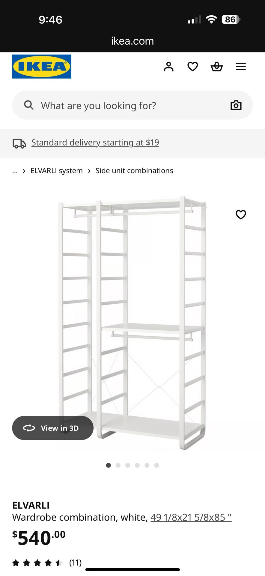 IKEA Elvarli Closet system