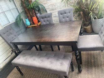 Comedor Grande 4 Sillas y Banca