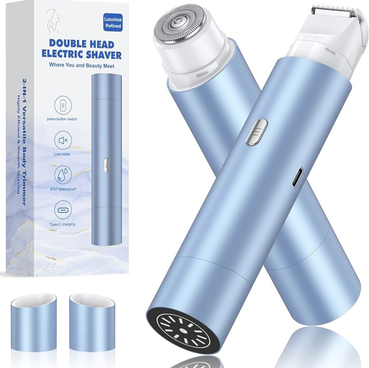 Afeitadora eléctrica de doble cabezal/Double Head Electric Shaver