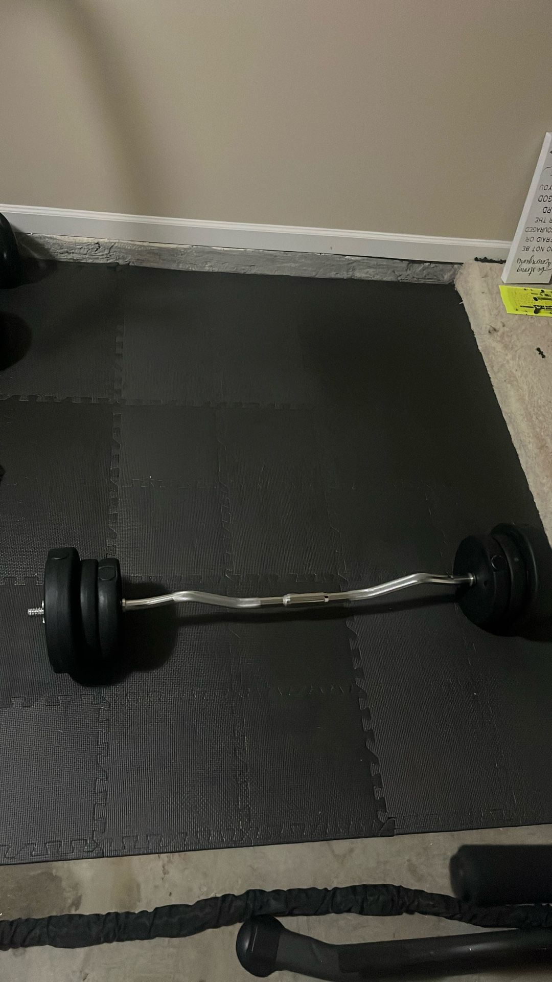 Work Out Bar And Weights