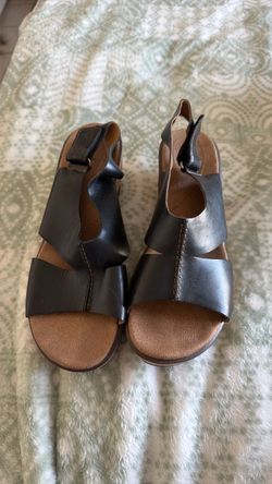 Clark’s black cork Wedges. Almost new. Worn once. Size 10
