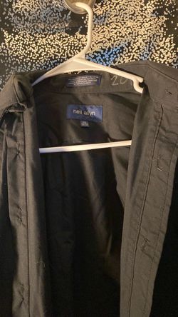 Neil Allyn Black Dress Shirt Size XS