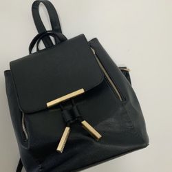 Black Leather Backpack Bag