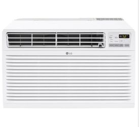LG 10,000 BTU (DOE) 230-Volt Through-the-Wall Air Conditioner Cools 450 sq. ft. with Supplemental Heating and Remote