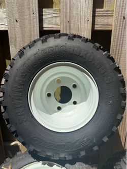 Golf cart, law mower, trailer wheel set