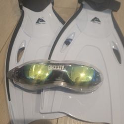 Fin And Goggle Set