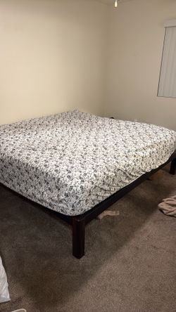 King size bed mattress and frame