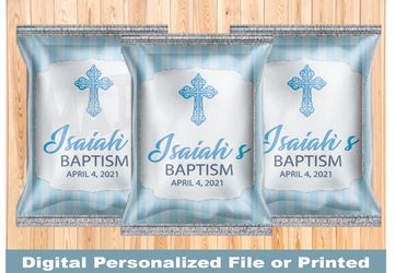 12 Baptism Chip Bag Wrappers