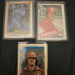 3 Card Lot Pete Rose