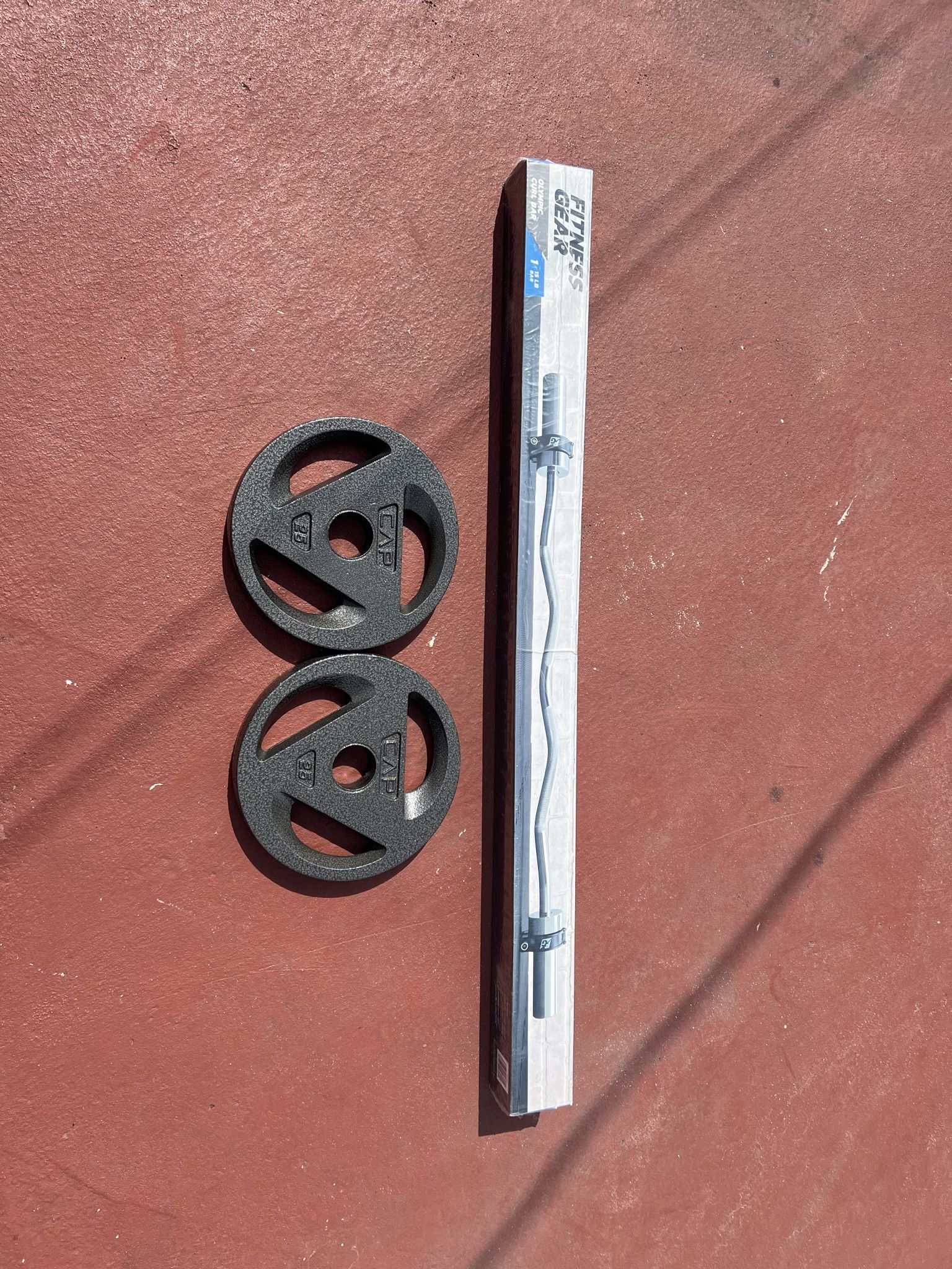 Olympic 2 Inch Curve Barbell With 25.lbs X 2
