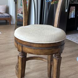 Set of 2x Barstools - Swivel Top (High Quality Wood)