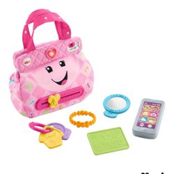 Fisher-Price Baby & Toddler Toy Laugh & Learn My Smart Purse with Lights, Learning Songs & 5 Accessories