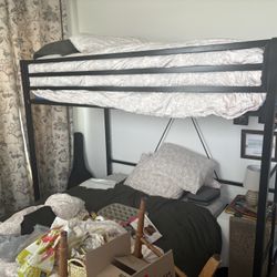 Lofted Twin Bunk Bed + Matress
