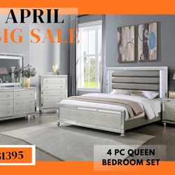 4 PC QUEEN BEDROOM SET 