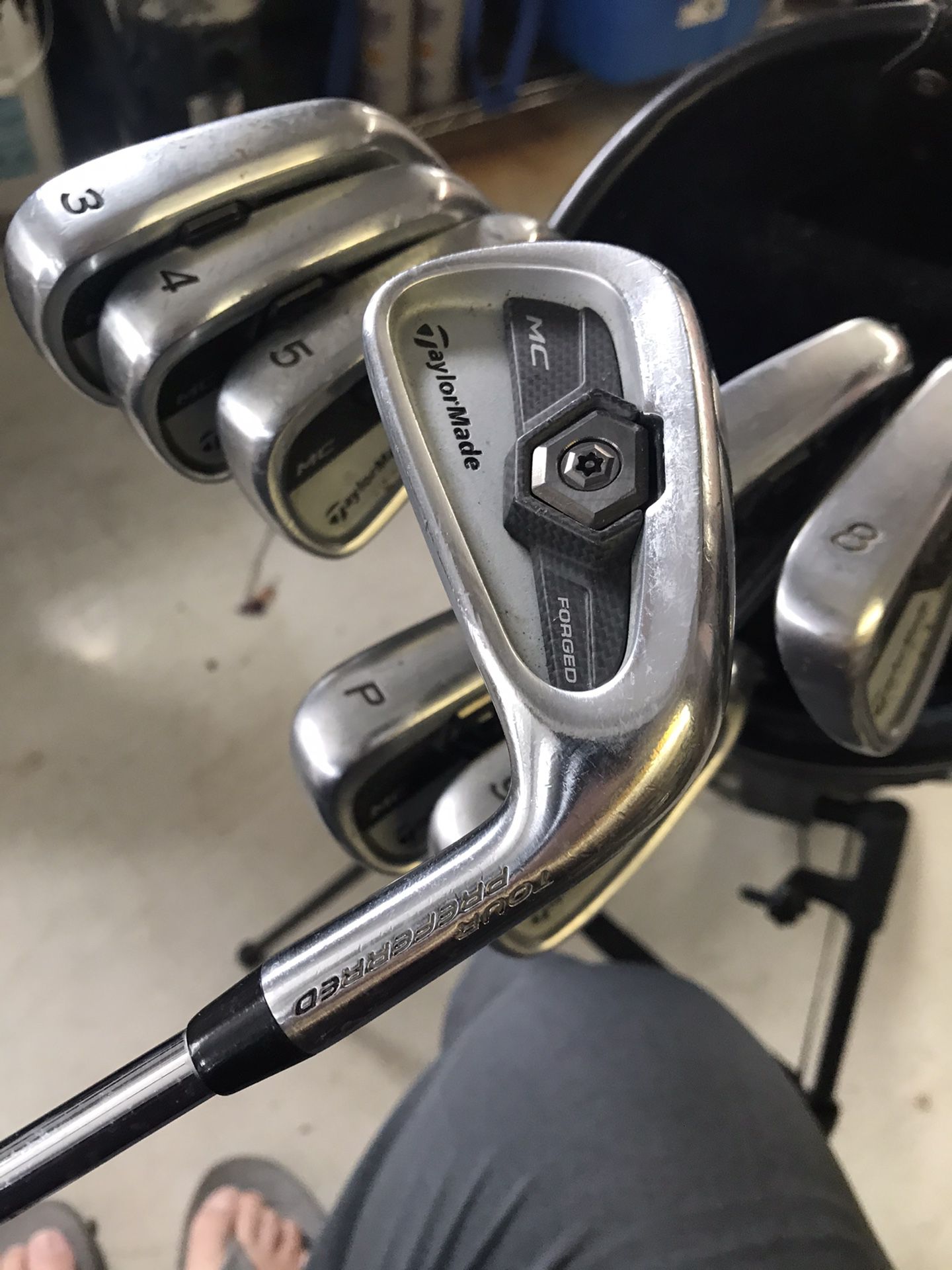 TaylorMade MC Forged Tour Preferred Irons 3-PW, RH, S-Flex (in good condition) Golf