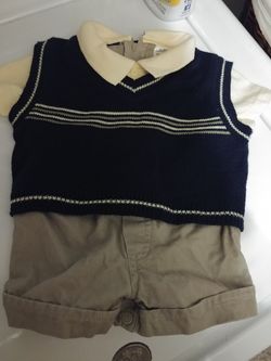 3-6 month baby boy outfit.
