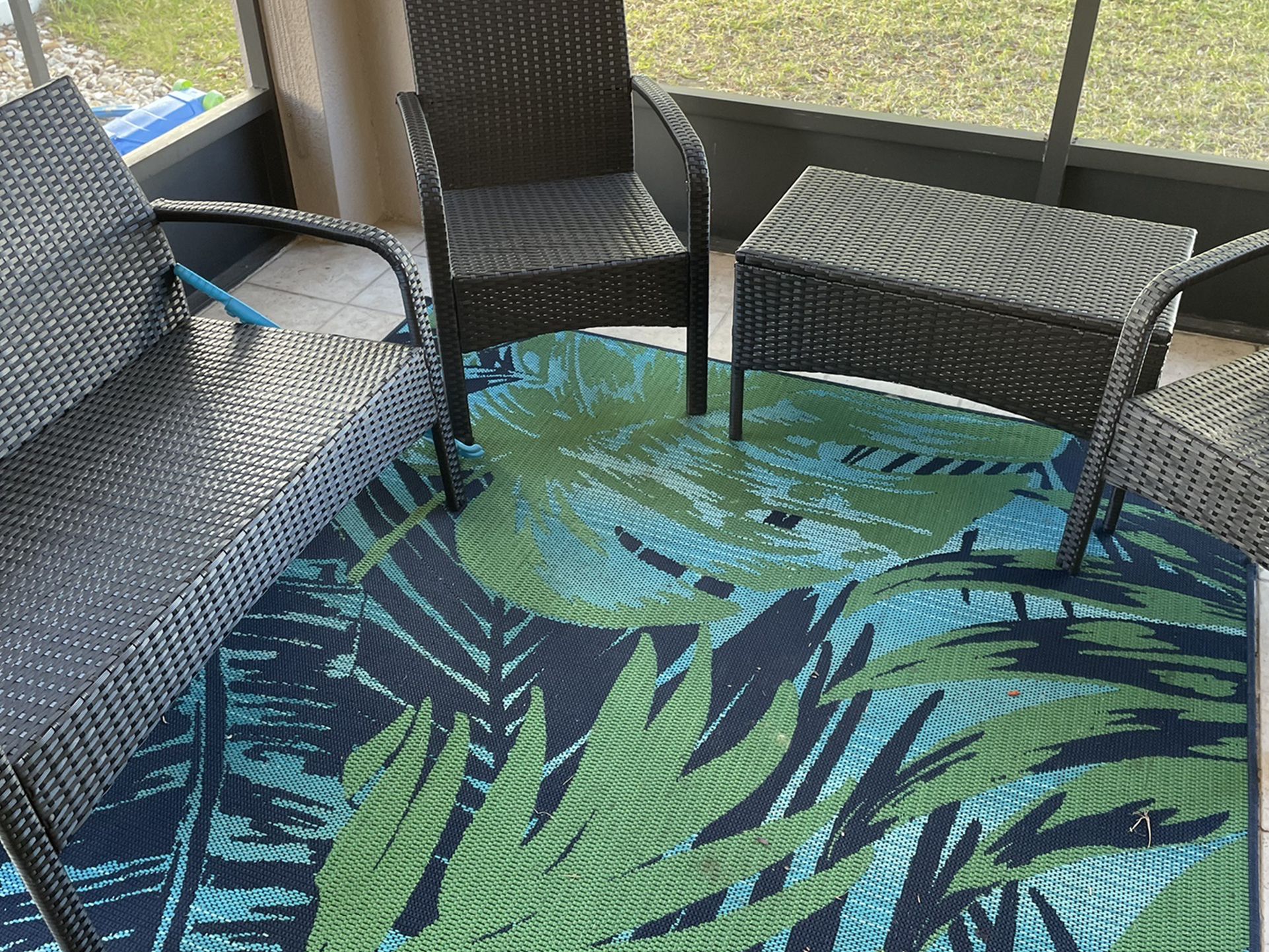 Patio Furniture + Outdoor Rug