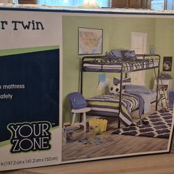 Twin Bunk bed/Blk Easy To Assemble