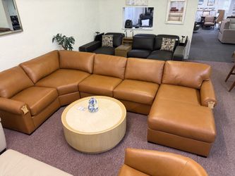 Furniture- 100% real top grain leather 4 pc sectional- Radley